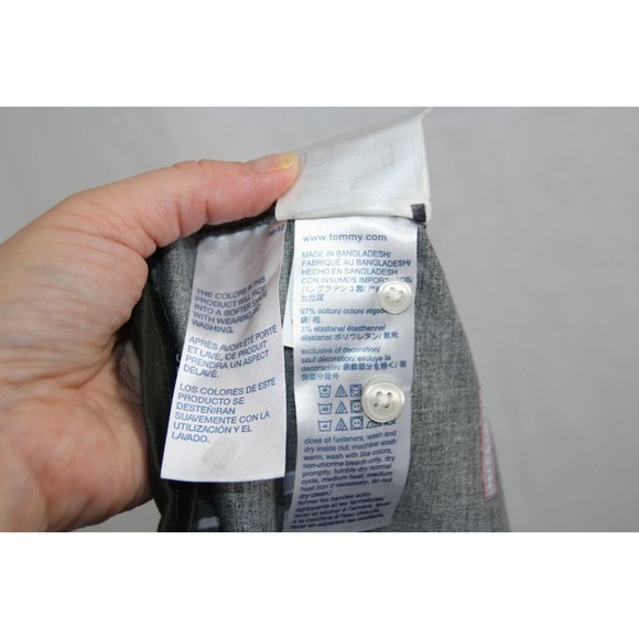 Tommy Hilfiger Logo Men's XL Slim Fit Long Sleeve Button Down Shirt - Picture 8 of 8